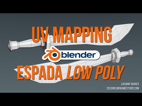 Espada Low Poly - Mapeamento UV
