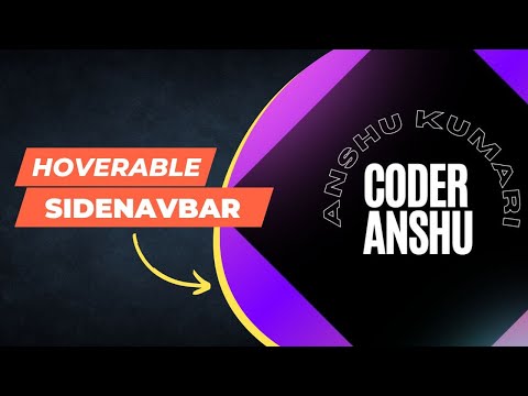 Hoverable Sidenav  Buttons | Sidenav buttons using html css