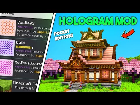 🚀 The ULTIMATE BEST BUILDS HOLOGRAM MOD For MCPE 1.21+ 🤯 (50+ FREE Builds!)