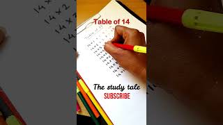 Table of 14 | Shorts | Math Tricks | The study tale