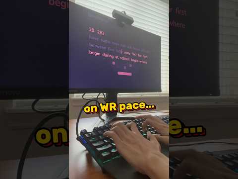when ur on WR pace… #typing #speedtyping #monkeytype #keyboard #asmr