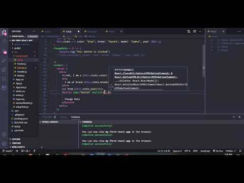 Day 34.3: React State, props, Handling events and Forms