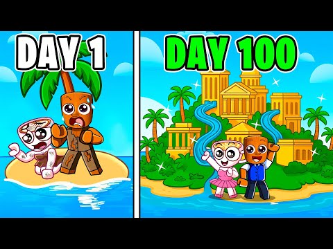 Tung Tung Sahur & Ballerina Cappuccina Survived 100 Days in Roblox Build an Island!