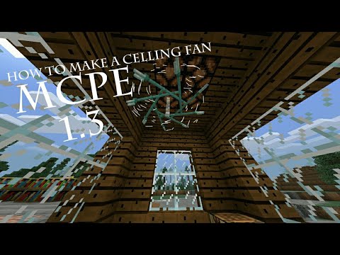 MCPE|How to make a celling fan