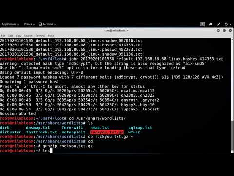 Password Cracking using John