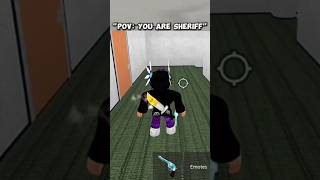 “When the Sheriff can’t aim…”#MM2 #RobloxShorts #MurderMystery2 #FunnyRoblox #RobloxFails