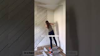 DIY herringbone accent wall 🔥 #diy #diybuild #homeinspiration #homedecor
