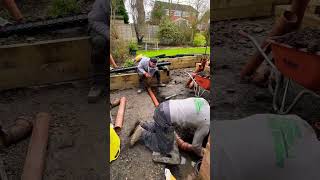 Part 4 of the ullswater project installing Aco drains  #landscaping #garden #subscribe