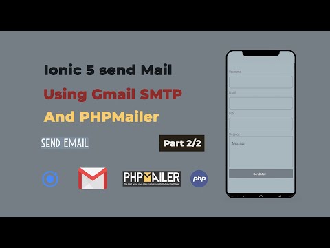 ionic 5 send mail using gmail smtp  and PHPMailer class part 2/2
