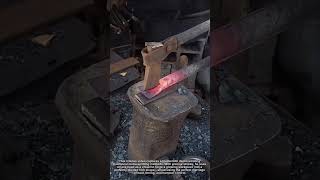 "Blacksmith's Forging Technique – Master Splits Red-Hot Metal with Axe & Hammer!"