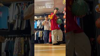 【初】ボーラーと初めて2人でこの振り付けを🏀✨ #shorts #ボールと踊る道産子 #フリースタイルバスケ