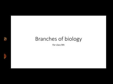 branches of biology with pic description