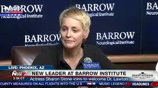 FNN: Sharon Stone Visits PHX Barrow Neurological Institute to Welcome Dr. Lawton Who Saved Her Life
