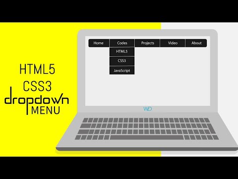Dropdown menu using Html css