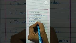 Underline the Verb in the sentences #actionwords#verb#trending#shorts#viralshorts#learnenglish