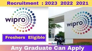 Wipro Off Campus Drive 2023 | Wipro Recruitment 2023 | Wipro Freshers Hiring 2023
