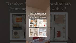 Transform Your Basic Floorplans into Stunning Visualisations with AI! #aiindesign #interiordesigners