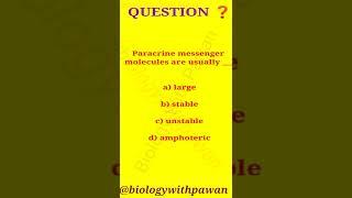 Cell Signalling 💯 NEET BIOLOGY Q/A #neet #tgt #gate #aiims #biologyclass12 #icmr #csirnet2022#pgt