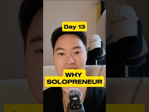 Why Solopreneurship - Day 13 #buildinpublic #entrepreneur #startup