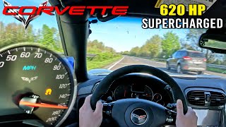 AMERICAN MUSCLE 🇺🇸 on 🇩🇪 GERMAN AUTOBAHN // 620HP CORVETTE C6