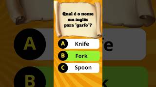 QUIZ DE INGLÊS ‐ APRENDA INGLÊS HOJE MESMO!! #foryou #quiz #ingles #viral #inglesfacil #viralshorts