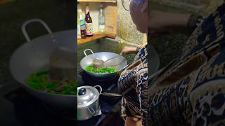 Beautiful Girl Stir Fry Green Bean🫛 #shorts #beautiful #cookingwithnyny
