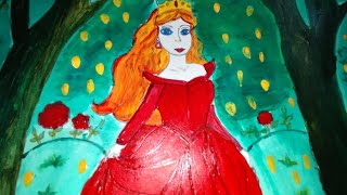 Fairy Painting Easy 🥰🥀✨ #fairypainting #magicalart #princesspainting #youtube #youtube#art#video#yt 