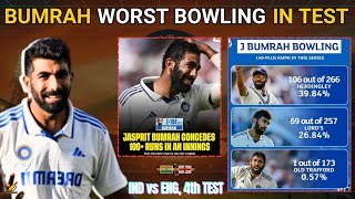 Jasprit Bumrah Worst-Ever Feat In Test Cricket, For The First Time concedes 100+ runs in an innings