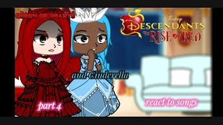 Queen of Hearts and Cinderella react to {🍎 DTROR songs- Life is sweeter 🍎} [4/?]