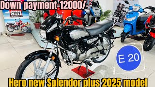 Hero New Splendor plus Bs6 2025 model|🔥black silver|Hindi Review on road price💕😊