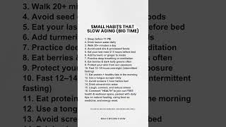 Simple Habits That Slow Aging from the Inside Out