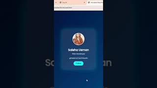✨ Create a Stunning Profile Card with CSS Only! | Web Design Magic #Shorts