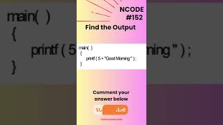 NCODE #152 | Find the Error| Comment your Answer Below | #coding #ncodeseries #ncode #coding #code