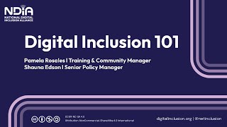 NDIA Digital Inclusion 101 Webinar