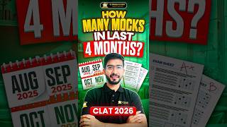 CLAT 2026: How Many Mocks in Last 4 Months? | Keshav Malpani #shorts