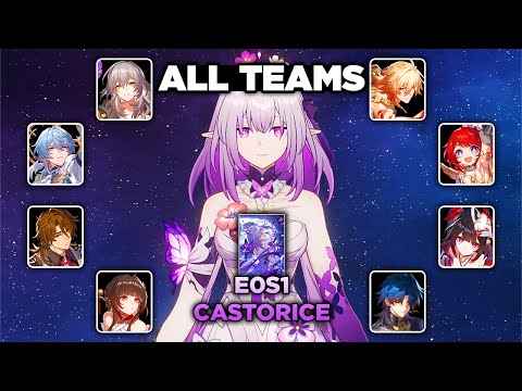 NEW UPDATE! E0S1 Castorice Showcase with 9 Different Teams | MOC 3.2 - Honkai: Star Rail