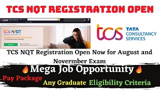 💥💥TCS NQT 2021 Registration Open Now.| TCS NQT Recruitment Drive 2021| 0-2 Years| Any Graduate|