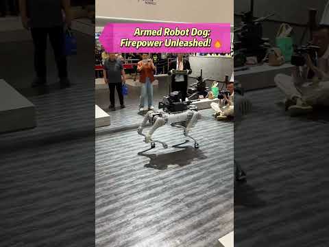 Armed Robot Dog: Firepower Unleashed! 🔥 #technology  #robot #roboticinnovation