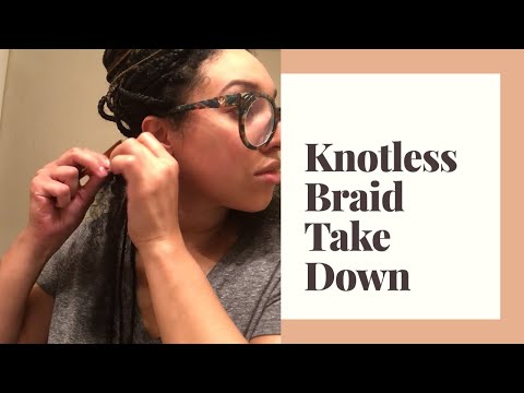 How To Take Down Knotless Braids On Natural Hair- Finger Detangling Method