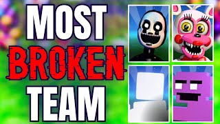 BEATING FNaF World with the most BROKEN TEAM!