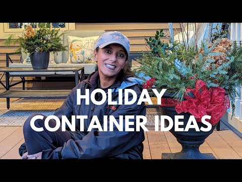 Evergreen Containers Using Garden Greens | Winter Pots | Holiday Decorating || Budget Gardening