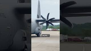 Why does the C-130 Hercules use propellers over jet engines? #shorts