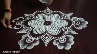 2 beautiful daily kolams design 5×3 dot's.....