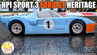 Brushless 1/10 Ford GT vs Wet Racetrack!