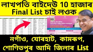 Mmua list check/ Mmua final list/ lakhpoti baideu list/ shg 10000