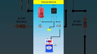 BC547 Touch circuit Led ON