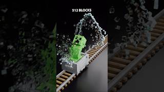 3D Creeper vs Glass Minecraft Simulation Blender #blender3d #blenderanimation