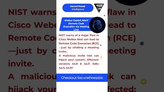Exploit Alert | Webex RCE via Meeting Invite