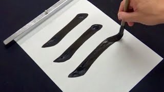 【書道習字】基本線・基本点画の書き方【見本】 | Japanese Calligraphy tutorial How to strokes practice with brush