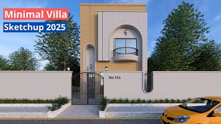 Minimal Villa Design in Sketchup 2025: Step-by-Step Tutorial